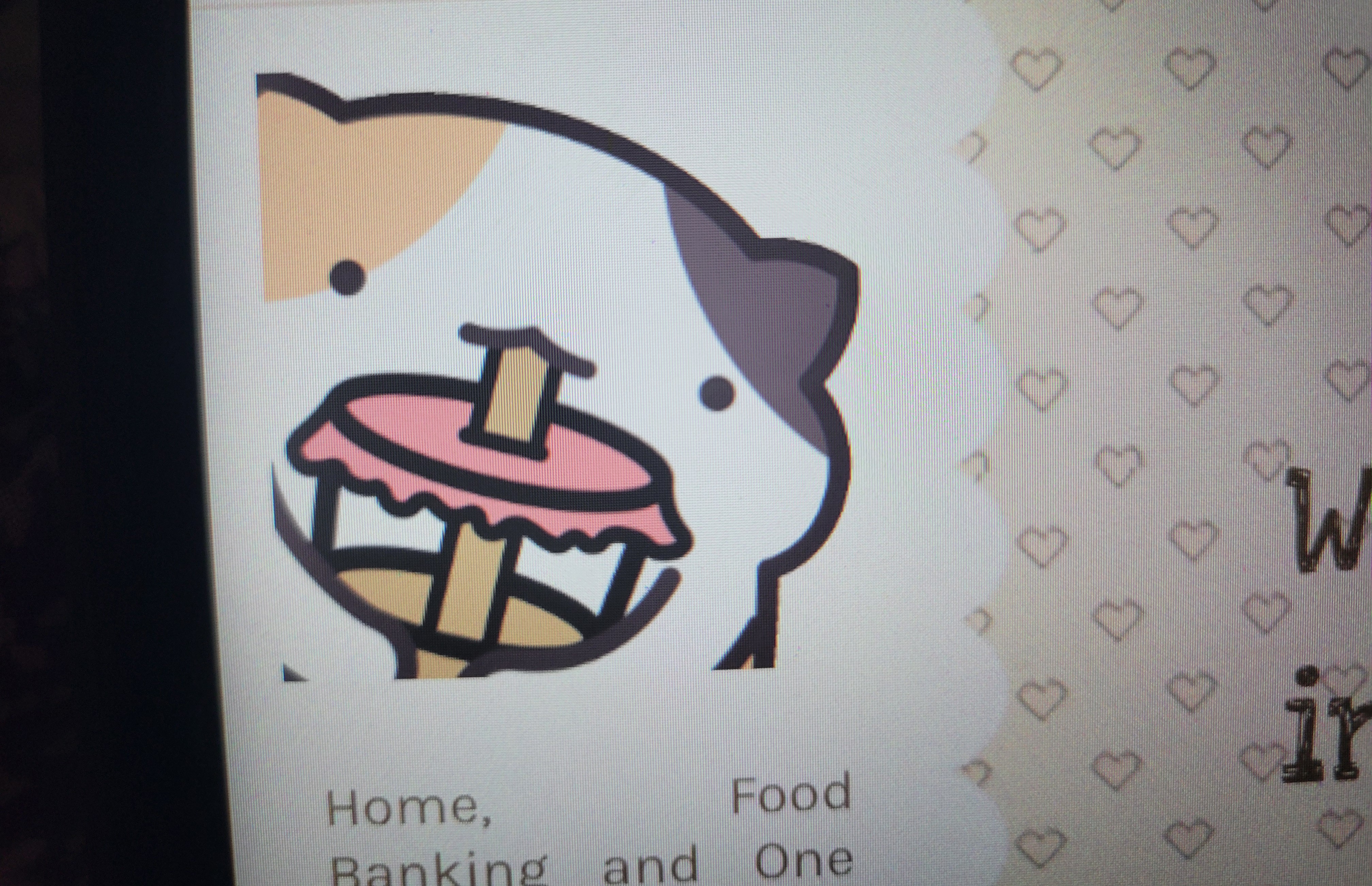 Gif of cat drinking boba tea with the words home, foodbanking and one under it.